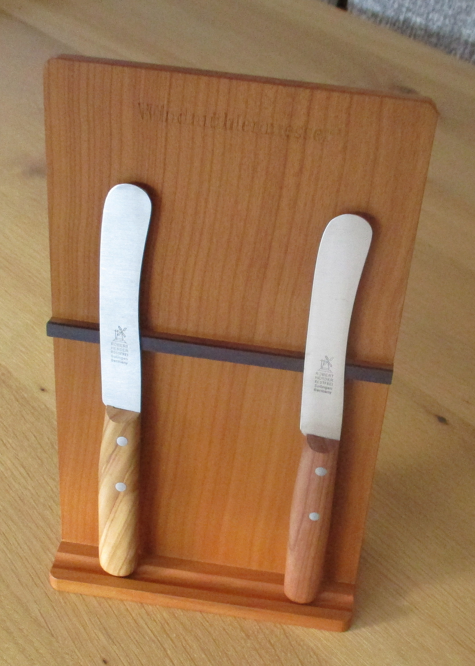 Magnet MesserBrett  aus Kirschholz Leer von Windmühlenmesser bei ISS