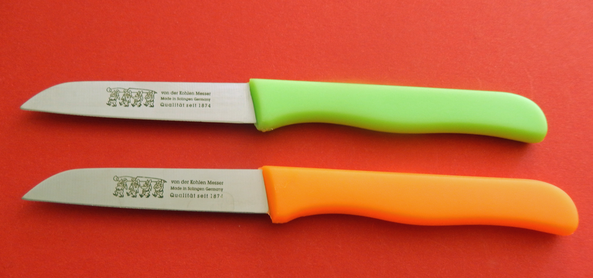 2 Gemüsemesser Küchenmesser 7,5 cm  rostfrei von der Kohlen  /Rör bei ISS-SG