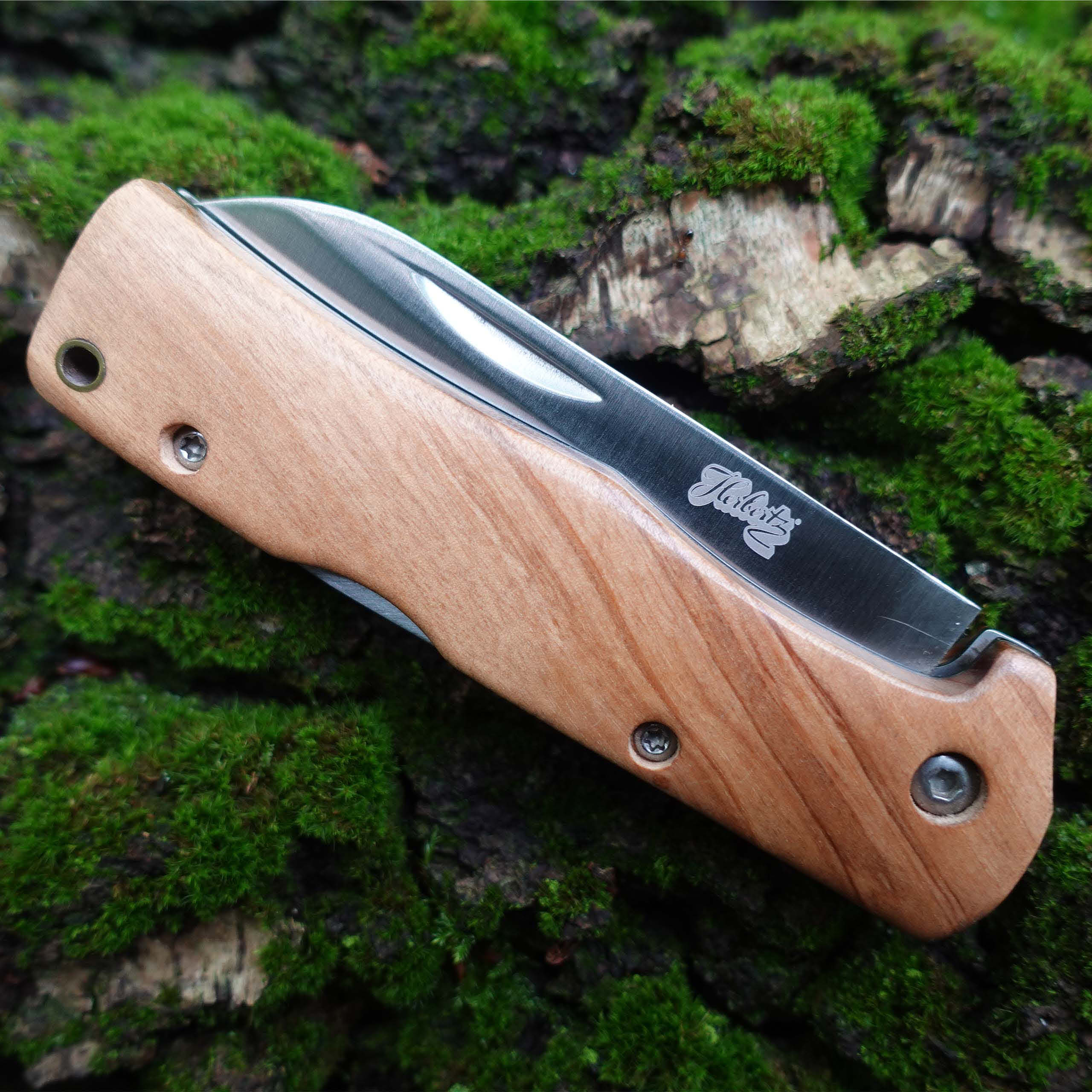 Herbertz Selektion Taschenmesser Olivenholz rostfreiem AISI 440 Stah bei ISS bestellen