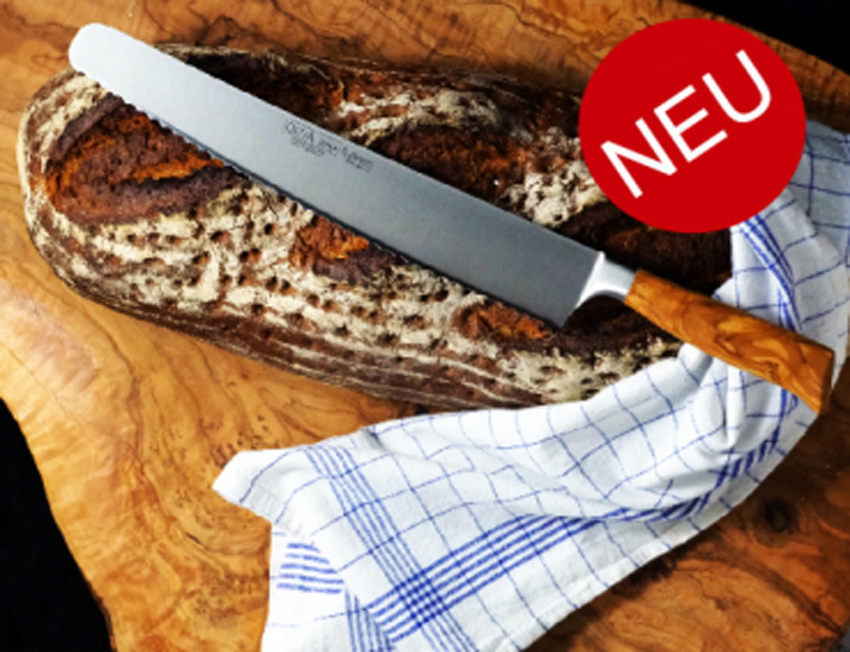 Brotmesser Oliva Line mit italienischer Klingenform 31 cm von Burgvogel Quality Made in SG bei ISS
