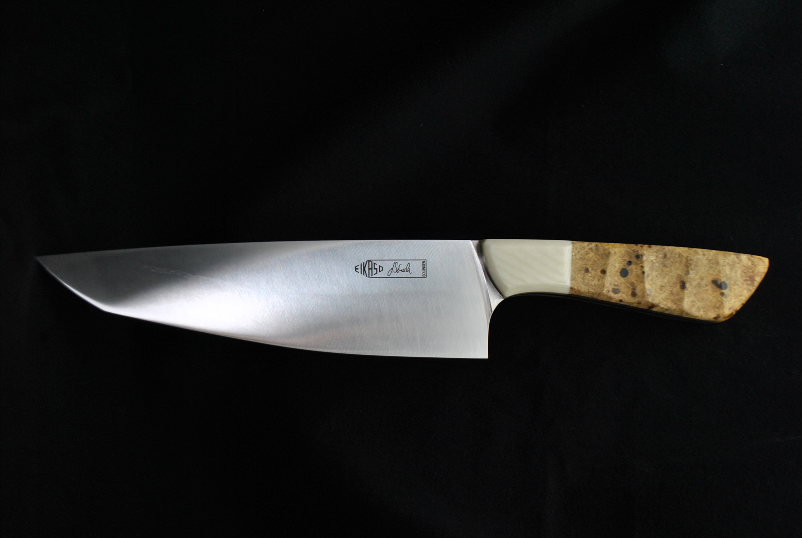 Scheidler Beluga T7 Kochmesser 20 cm  Griff Messrbirke u-Elfenbein Mirkader Quality Made in Solingen