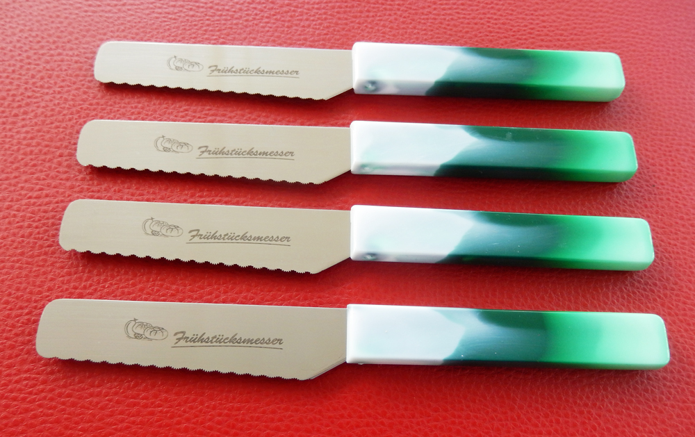 Brötchenmesser Frühstücksmesser Grün /Quality Made in SG von ISS