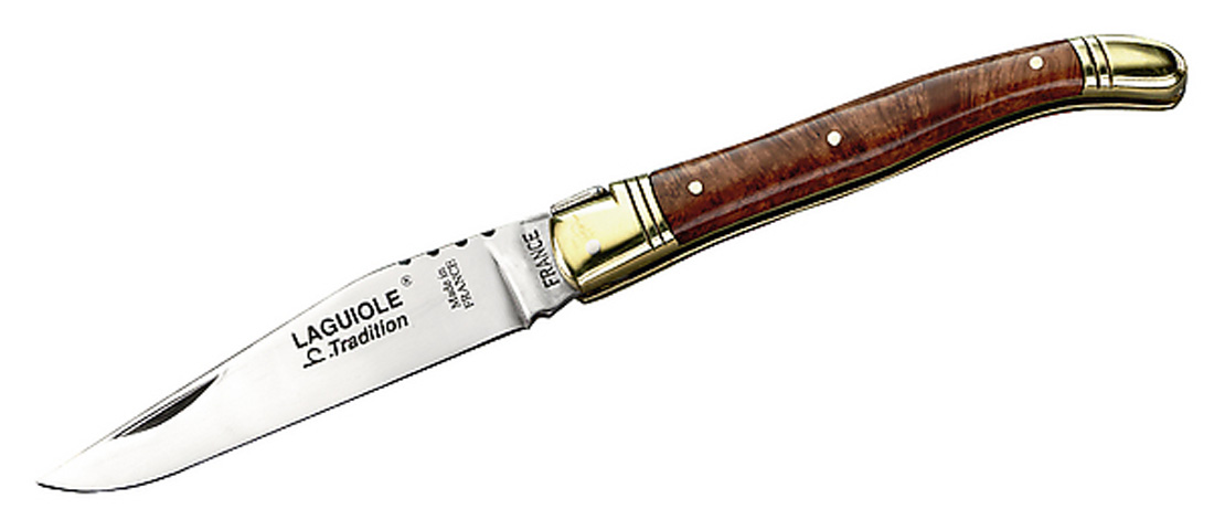 Laguiole-Messer Taschenmesser Stahl 12C27, Bruyere-Holzschalen, bestellen bei ISS