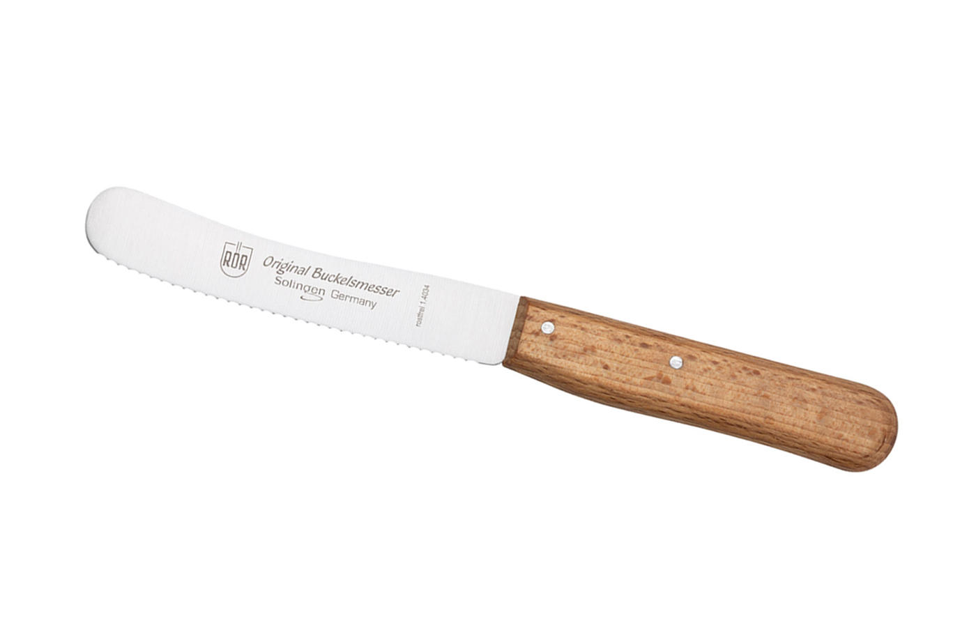 Rör  Original Buckels Messer Frühstücksmesser m. Konvexwelle mit rostfreier Klinge.  aus SG