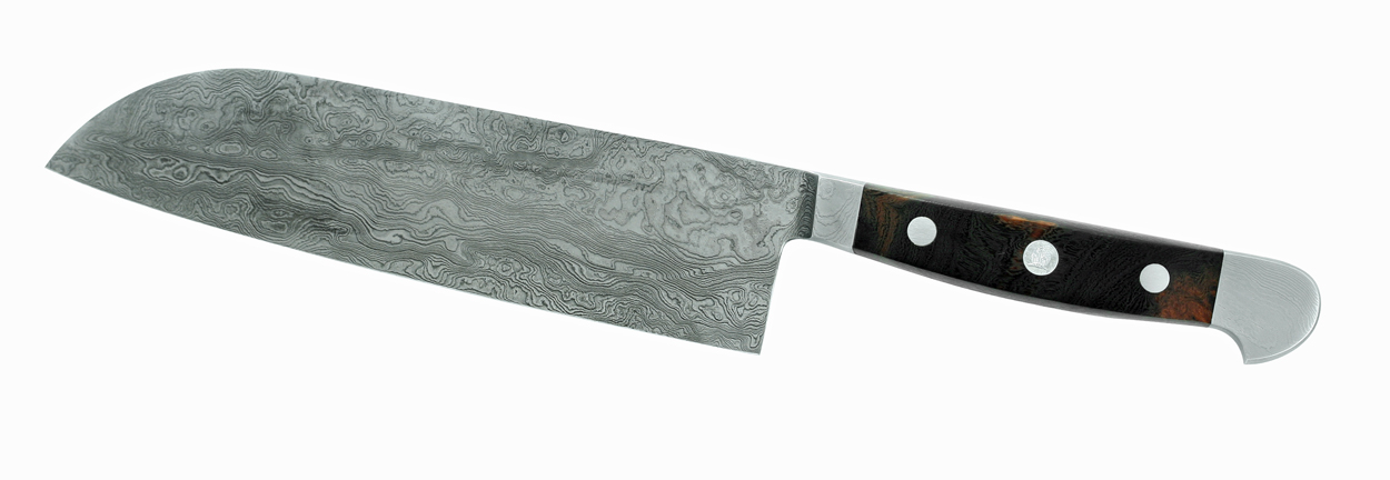 Güde Santoku aus Damast-Stahl- - 18 cm. Quality Made in SG bei ISS bestellen