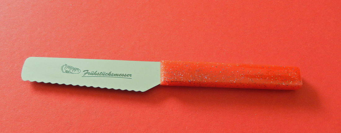 Brötchenmesser Frühstücksmesser rot von ISS Solingen