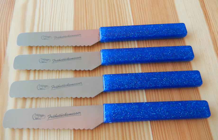 Brötchenmesser Frühstücksmesser blau /Quality Made in SG von ISS