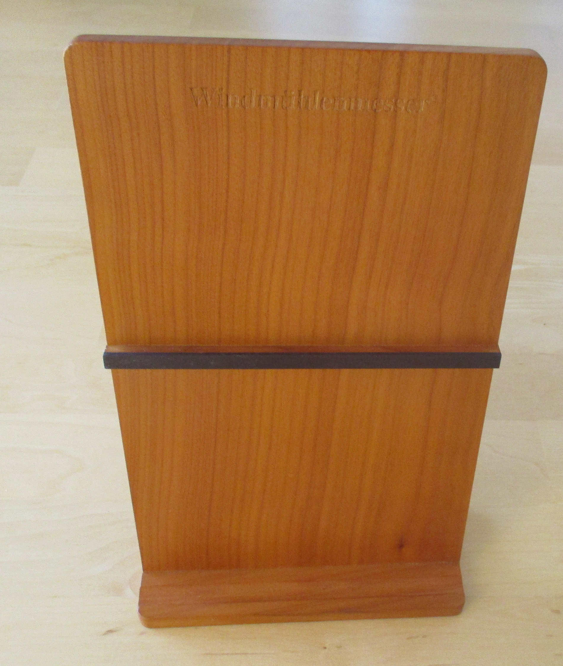 Magnet MesserBrett aus Kirschholz Leer von Windmühlenmesser bei ISS Aufbewahrungsort für bis zu  4