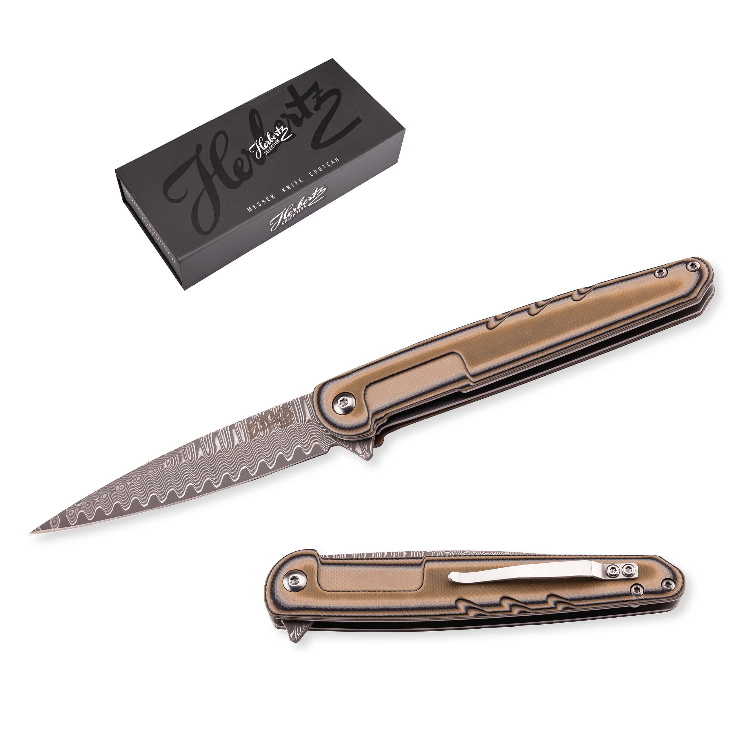 Einhandmesser Damast von herbertz