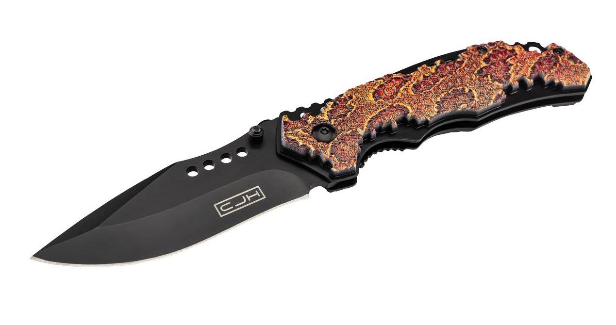 Einhandmesser Taschenmesser camo/schwarz von Herbertz rostfreiem AISI 420 Stahl