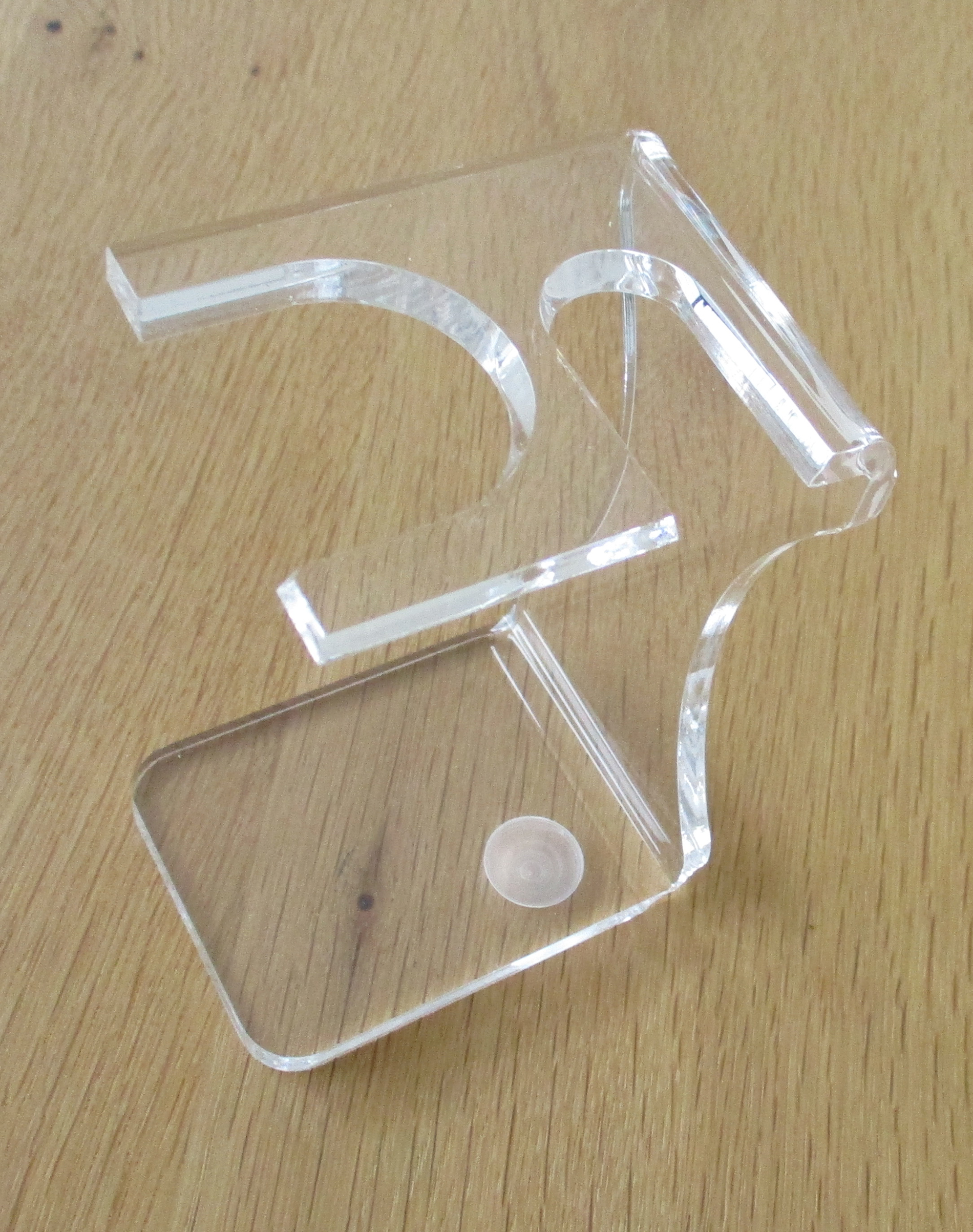 Rasierständer aus transparentem Kunststoff für einen Rasierpinsel und einen Rasiermesser-Rasierhobel